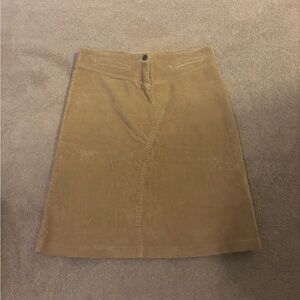 Guess Tan A-Line Corduroy Skirt
